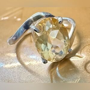 Citrine Sterling Silver Ring (7.75)